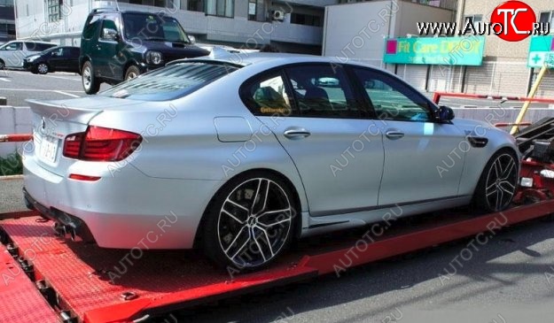6 749 р. Лип спойлер CT v1 BMW 5 серия F10 седан дорестайлинг (2009-2013) (Неокрашенный)  с доставкой в г. Воронеж