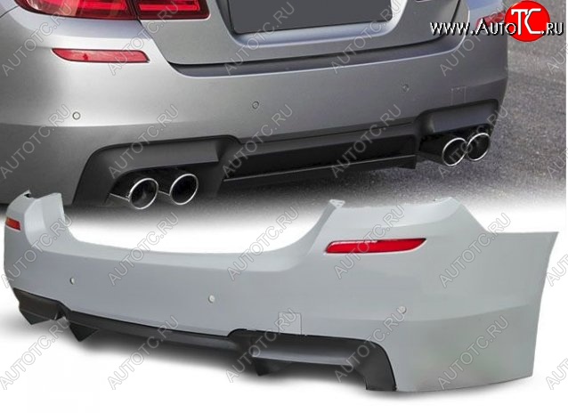 40 899 р. Задний бампер M5 Style BMW 5 серия F10 седан дорестайлинг (2009-2013) (Неокрашенный)  с доставкой в г. Воронеж