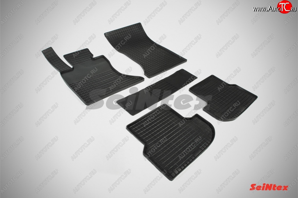 4 299 р. Износостойкие коврики в салон с рисунком Сетка 4WD SeiNtex Premium 4 шт. (резина)  BMW 5 серия ( F11,  F10) (2009-2017) дорестайлинг, универсал, седан дорестайлинг, рестайлинг, седан, рестайлинг, универсал  с доставкой в г. Воронеж