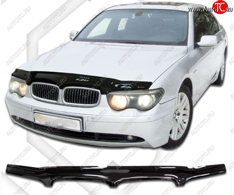 1 999 р. Дефлектор капота CA-Plastiс  BMW 7 серия  E65,E66, E67, E68 (2001-2005) дорестайлинг, седан (Classic черный, Без надписи)  с доставкой в г. Воронеж