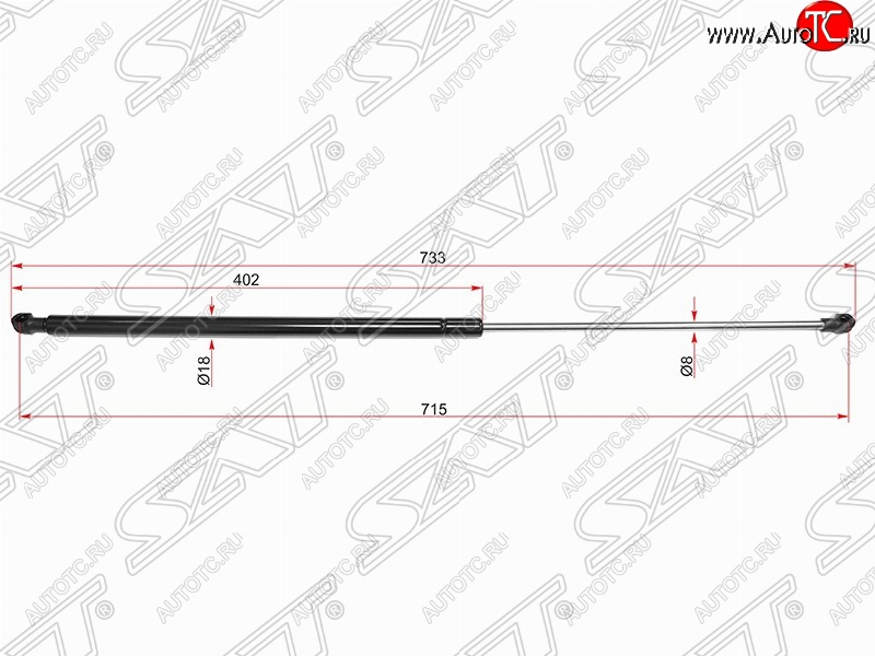 669 р. Упор капота SAT (газовый) BMW 7 серия E65,E66, E67, E68 дорестайлинг, седан (2001-2005)  с доставкой в г. Воронеж