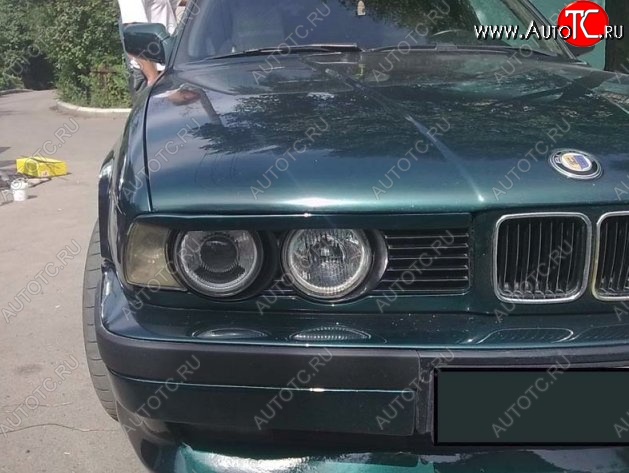1 649 р. Реснички на фары CT v1 BMW 5 серия E34 седан дорестайлинг (1988-1994) (Неокрашенные)  с доставкой в г. Воронеж