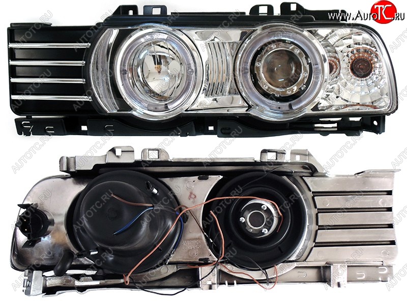 4 099 р. Левая передняя фара SAT (цельная с габаритом) BMW 5 серия E34 универсал (1988-1996)  с доставкой в г. Воронеж