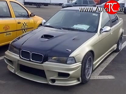 8 949 р. Передний бампер Car Zone New BMW 3 серия E36 седан (1990-2000) (Неокрашенный)  с доставкой в г. Воронеж
