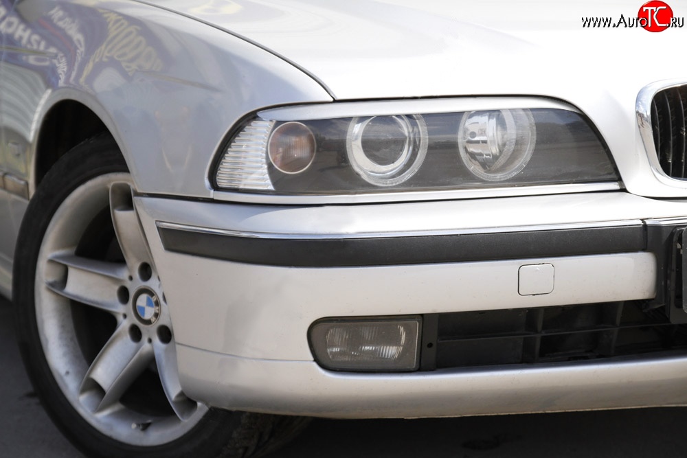 599 р. Реснички на фары RA  BMW 5 серия  E39 (2000-2003) седан рестайлинг (Неокрашенные)  с доставкой в г. Воронеж