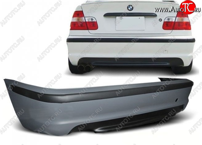 33 949 р. Задний бампер (седан) M-pakiet v1 BMW 3 серия E46 седан дорестайлинг (1998-2001) (Неокрашенный)  с доставкой в г. Воронеж
