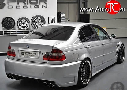 11 799 р. Задний бампер Prior Design BMW 3 серия E46 седан дорестайлинг (1998-2001) (Неокрашенный)  с доставкой в г. Воронеж