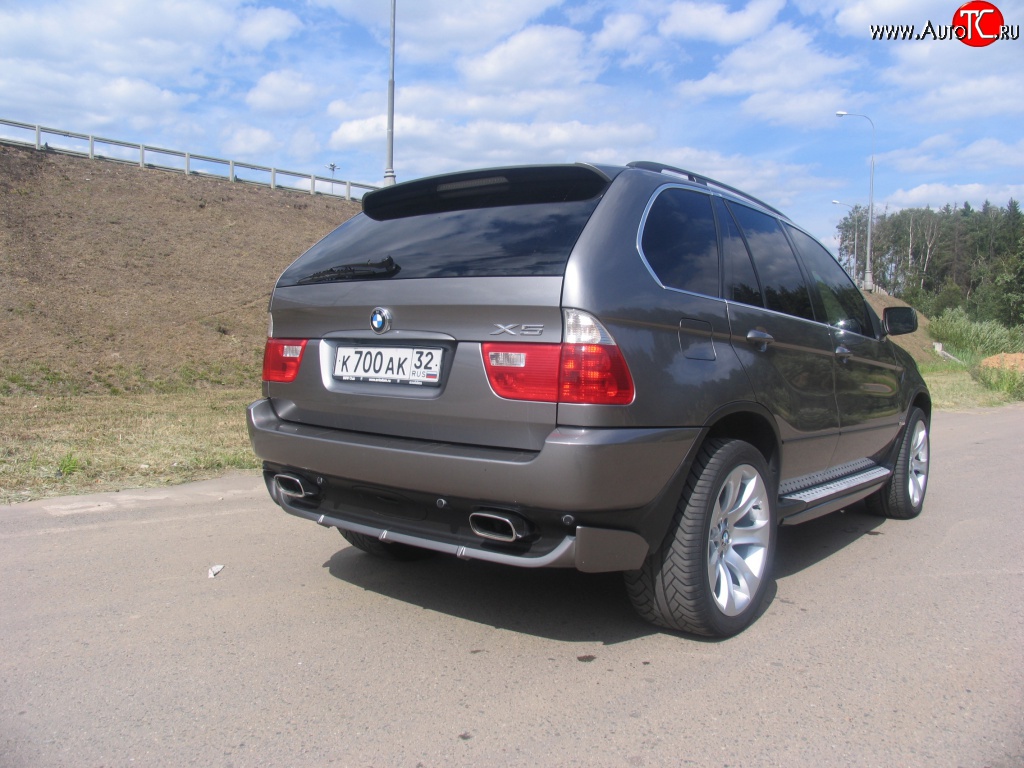4 599 р. Накладка Storm на задний бампер BMW X5 E53 дорестайлинг (1999-2003) (Неокрашенная)  с доставкой в г. Воронеж