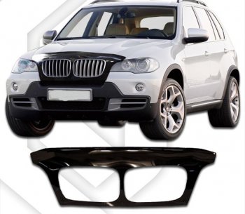 Дефлектор капота CA Plastic Exclusive BMW X5  E70 (2006-2013) дорестайлинг, рестайлинг