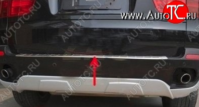 11 449 р. Накладка на задний бампер CT BMW X5 E70 дорестайлинг (2006-2010) (Неокрашенная)  с доставкой в г. Воронеж