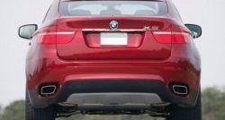 3 149 р. Накладка на крышку багажника СТ BMW X6 E71 дорестайлинг (2008-2012)  с доставкой в г. Воронеж. Увеличить фотографию 2