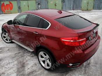 4 649 р. Лип спойлер Tuning-Sport BMW X6 E71 рестайлинг (2012-2014) (Неокрашенный)  с доставкой в г. Воронеж. Увеличить фотографию 2