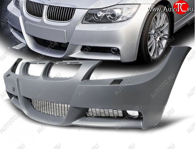 38 449 р. Передний бампер M-pakiet BMW 3 серия E90 седан дорестайлинг (2004-2008) (Неокрашенный)  с доставкой в г. Воронеж