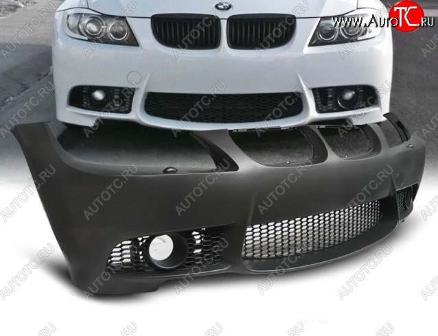 32 099 р. Передний бампер M3 Style BMW 3 серия E90 седан дорестайлинг (2004-2008) (Неокрашенный)  с доставкой в г. Воронеж
