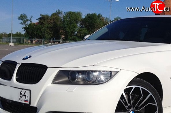 919 р. Реснички на фары M-VRS v1 BMW 3 серия E90 седан дорестайлинг (2004-2008) (Неокрашенные)  с доставкой в г. Воронеж