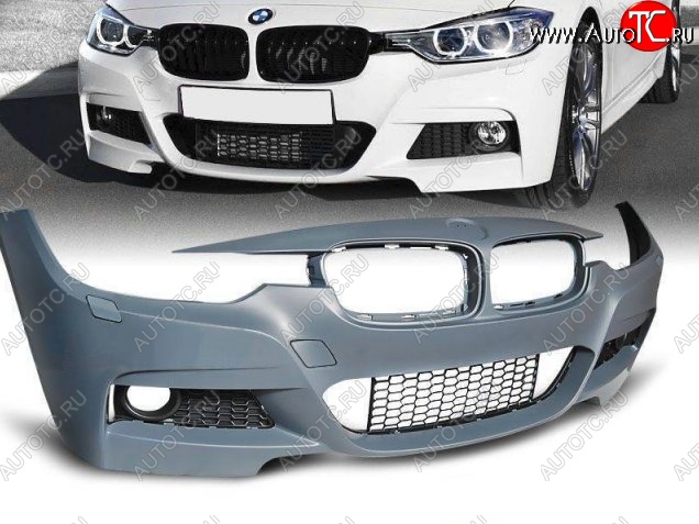 29 949 р. Передний бампер M-pakiet BMW 3 серия F30 седан дорестайлинг (2012-2015) (Неокрашенный)  с доставкой в г. Воронеж