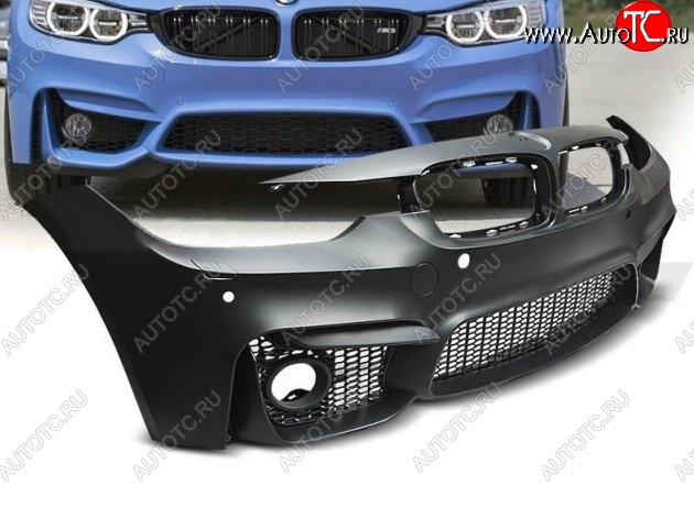 42 399 р. Передний бампер M3-Style BMW 3 серия F30 седан дорестайлинг (2012-2015) (Неокрашенный)  с доставкой в г. Воронеж