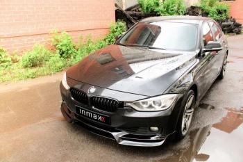 12 949 р. Юбка переднего бампера (Sport,Luxury, SE) INMAX BMW 3 серия F30 седан дорестайлинг (2012-2015) (Неокрашенный)  с доставкой в г. Воронеж. Увеличить фотографию 2