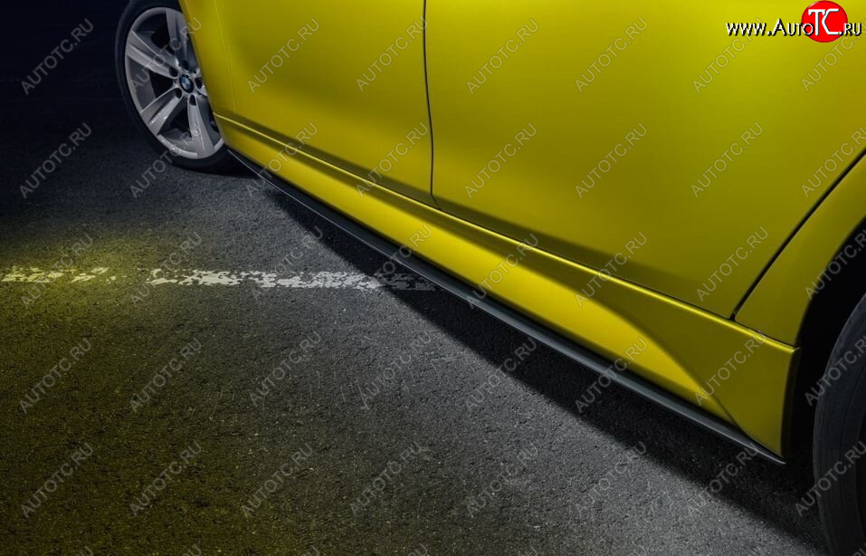 8 499 р. Накладки на пластиковые пороги INMAX M-Perfomance  BMW 3 серия  F30 (2012-2018) седан дорестайлинг, седан рестайлинг (черный матовый)  с доставкой в г. Воронеж