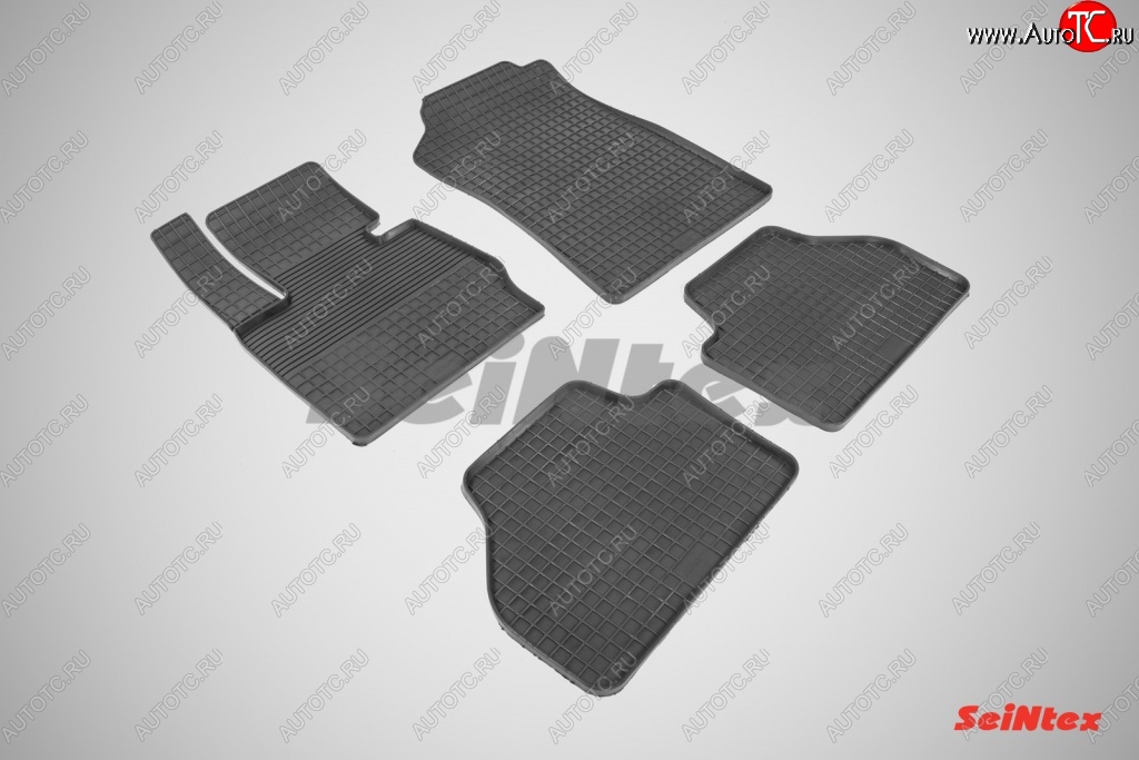 3 889 р. Износостойкие коврики в салон с рисунком Сетка SeiNtex Premium 4 шт. (резина) BMW X3 F25 дорестайлинг (2010-2014)  с доставкой в г. Воронеж