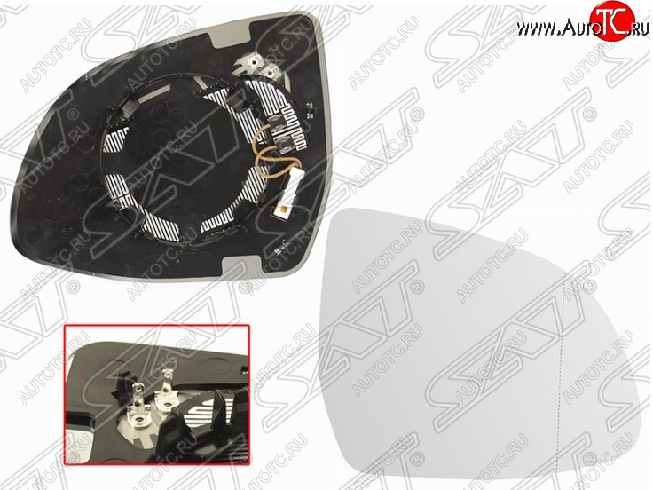 1 299 р. Правое полотно зеркала SAT (асферическое, с обогревом) BMW X3 F25 рестайлинг (2014-2017)  с доставкой в г. Воронеж