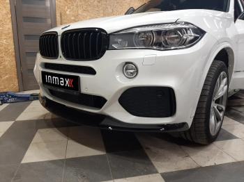 20 349 р. Сплиттер переднего бампера M-Performance  BMW X5  F15 (2013-2018) (цвет: черный глянец)  с доставкой в г. Воронеж. Увеличить фотографию 2