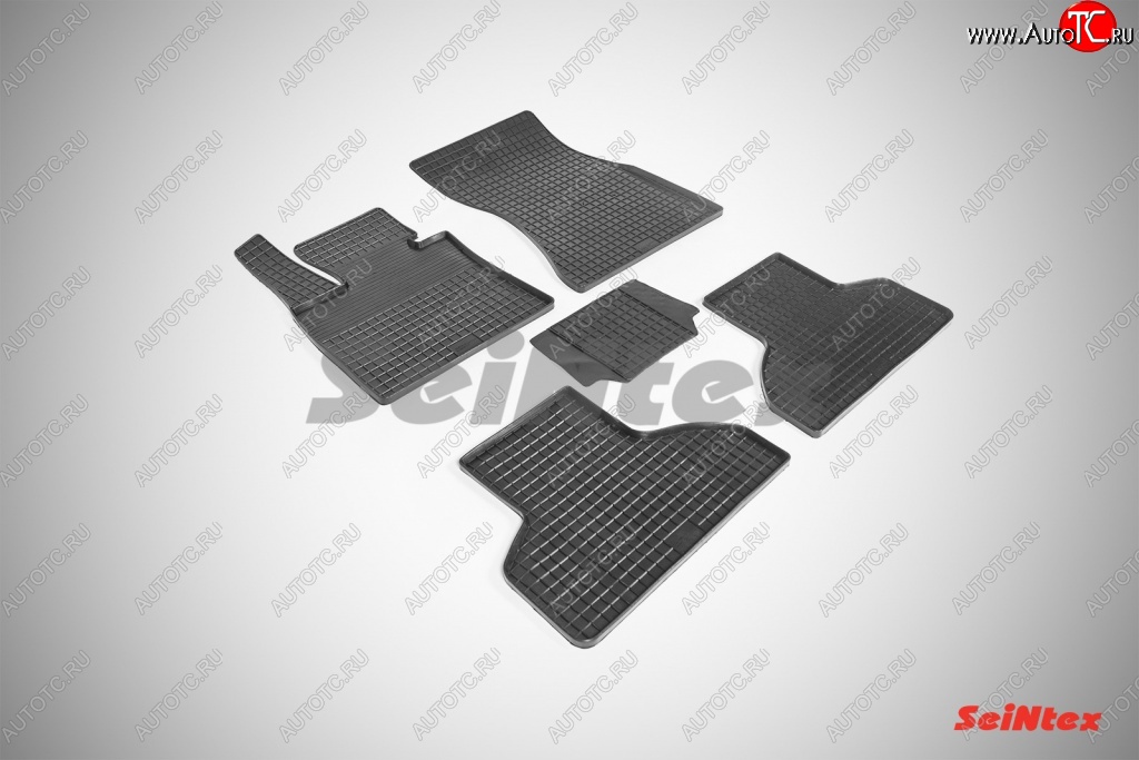 4 299 р. Износостойкие коврики в салон с рисунком Сетка SeiNtex Premium 4 шт. (резина) BMW X5 F15 (2013-2018)  с доставкой в г. Воронеж