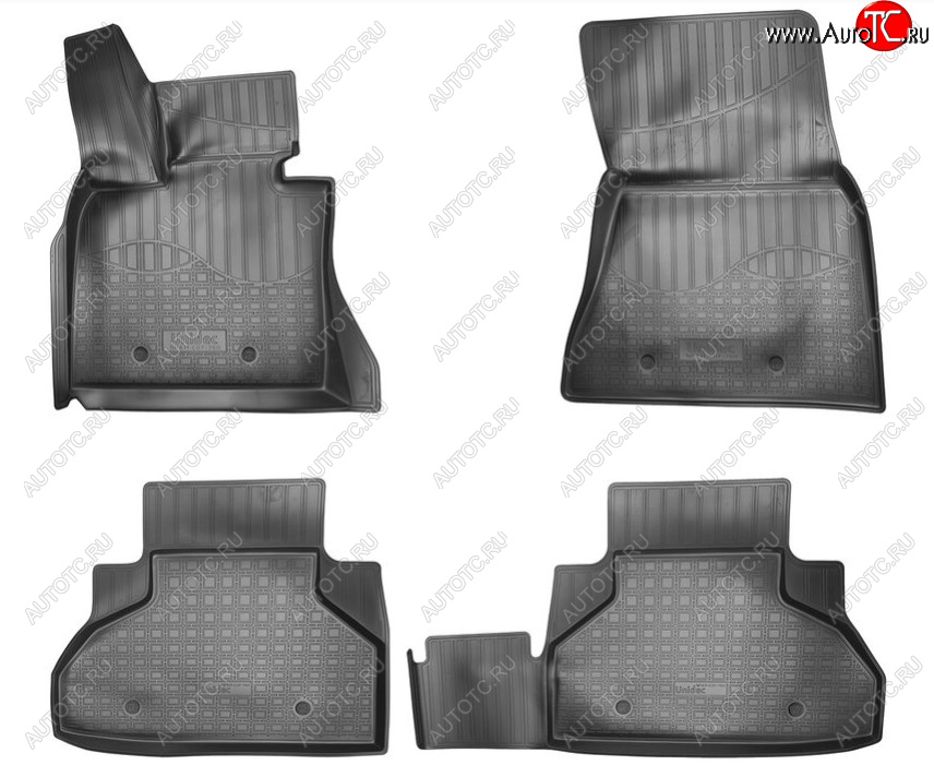 3 199 р. Комплект ковриков в салон Norplast Unidec BMW X6 F16 (2014-2020) (Цвет: черный)  с доставкой в г. Воронеж