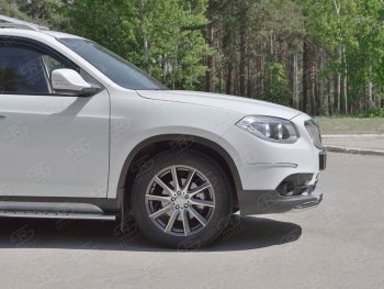 12 999 р. Одинарная защита переднего бампера из трубы d42 мм SLITKOFF  Brilliance V5 (2012-2018)  с доставкой в г. Воронеж. Увеличить фотографию 2