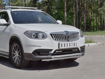 12 999 р. Одинарная защита переднего бампера из трубы d42 мм SLITKOFF  Brilliance V5 (2012-2018)  с доставкой в г. Воронеж. Увеличить фотографию 3