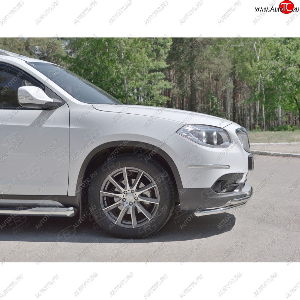16 549 р. Защита переднего бампера (2 трубыØ42 мм, нержавейка) SLITKOFF  Brilliance V5 (2012-2018)  с доставкой в г. Воронеж