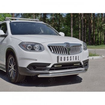 15 299 р. Одинарная защита переднего бампера из трубы d63 мм SLITKOFF Brilliance V5 (2012-2018)  с доставкой в г. Воронеж. Увеличить фотографию 2