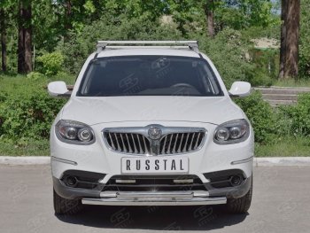 18 999 р. Защита переднего бампера (2 трубыØ63 и 42 мм, нержавейка) SLITKOFF Brilliance V5 (2012-2018)  с доставкой в г. Воронеж. Увеличить фотографию 3