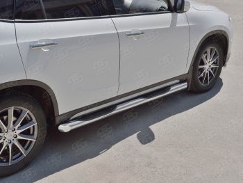 24 549 р. Защита порогов из трубы d76 мм с пластиковыми вставками для ног SLITKOFF v1 Brilliance V5 (2012-2018)  с доставкой в г. Воронеж. Увеличить фотографию 4