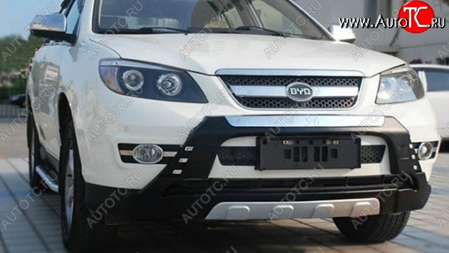 9 649 р. Накладка на передний бампер СТ BYD S6 (2011-2017) (Неокрашенная)  с доставкой в г. Воронеж