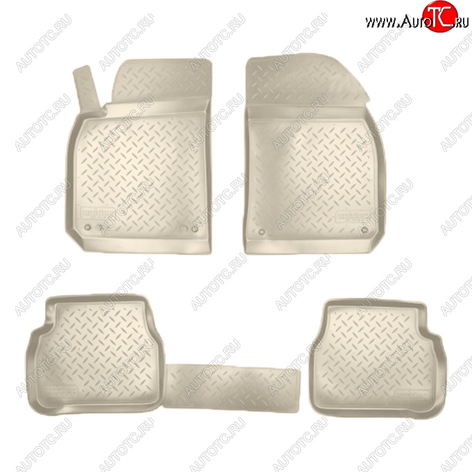 3 599 р. Коврики салонные Noplast (3D)  Cadillac Bls  седан (2006-2011) (Бежевые)  с доставкой в г. Воронеж