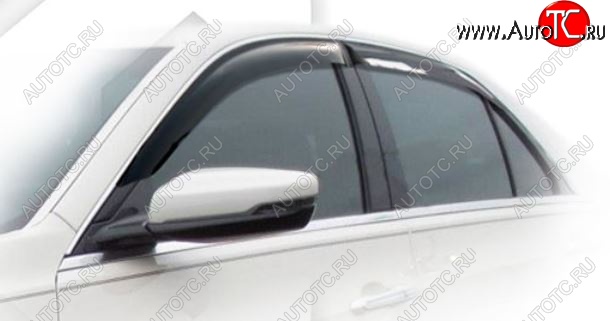 1 999 р. Дефлектора окон CA-Plastic  Cadillac CTS  седан (2013-2019) (Classic полупрозрачный, Без хром.молдинга)  с доставкой в г. Воронеж