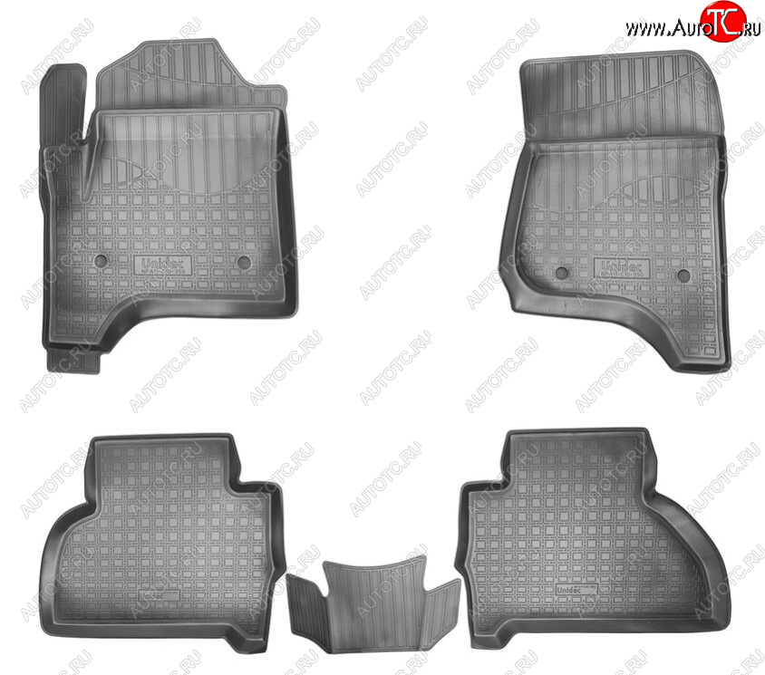 3 589 р. Комплект ковриков в салон Norplast Unidec (5 мест)  Cadillac Escalade  GMTK2 джип 5 дв. (2015-2020), Chevrolet Tahoe  K2UC (2014-2021) (Цвет: черный)  с доставкой в г. Воронеж