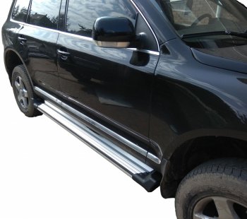 10 399 р. Алюминиевые порожки для ног Искатель Cadillac Escalade GMT926 джип 5 дв. короткая база (2006-2014)  с доставкой в г. Воронеж. Увеличить фотографию 2