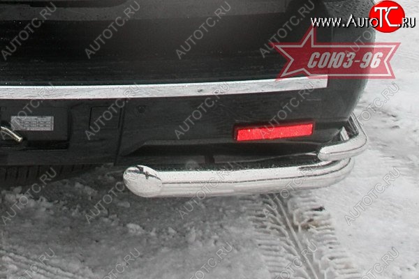21 689 р. Защита заднего бампера Souz-96 (d76/42) Cadillac Escalade GMT926 джип 5 дв. короткая база (2006-2014)  с доставкой в г. Воронеж