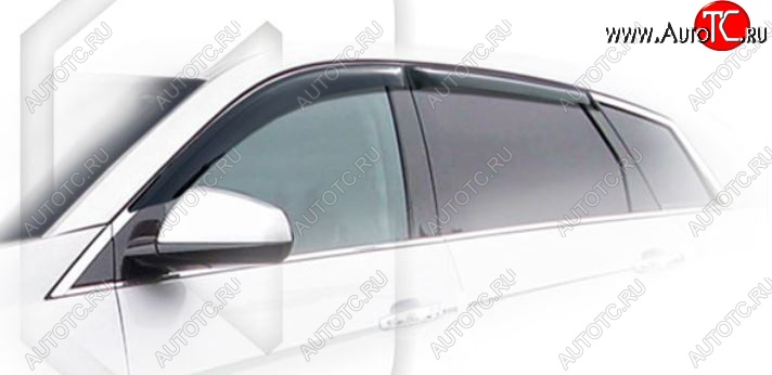 1 999 р. Дефлектора окон CA-Plastic Cadillac SRX дорестайлинг (2010-2012) (Classic полупрозрачный, Без хром.молдинга)  с доставкой в г. Воронеж