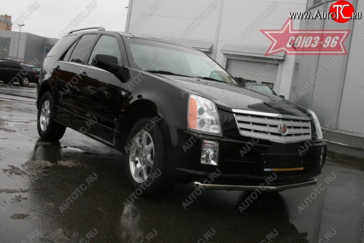 13 499 р. Защита переднего бампера одинарная Souz-96 (d60)  Cadillac SRX (2004-2009)  с доставкой в г. Воронеж