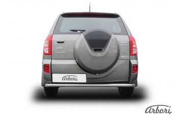 11 429 р. Защита заднего бампера Arbori (легированная сталь, 1 труба d57 mm).  Chery Tiggo T11 (2013-2016) рестайлинг  с доставкой в г. Воронеж. Увеличить фотографию 2