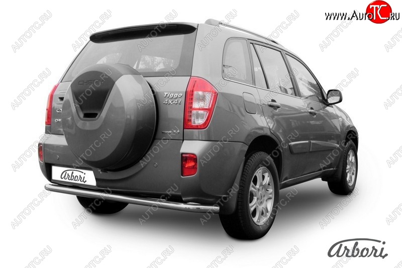 11 429 р. Защита заднего бампера Arbori (легированная сталь, 1 труба d57 mm).  Chery Tiggo T11 (2013-2016) рестайлинг  с доставкой в г. Воронеж