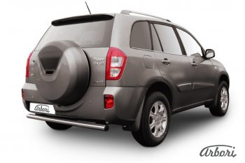 Защита переднего бампера Arbori (легированная сталь, 1 труба d76 mm). Chery Tiggo T11 (2013-2016) рестайлинг