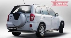 Защита заднего бампера из длинной трубы d60 Souz-96 Chery Tiggo T11 (2013-2016) рестайлинг