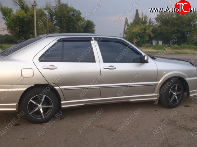 4 399 р. Пороги накладки CT Chery Amulet (Corda) A15 лифтбэк (2003-2010) (Неокрашенные)  с доставкой в г. Воронеж