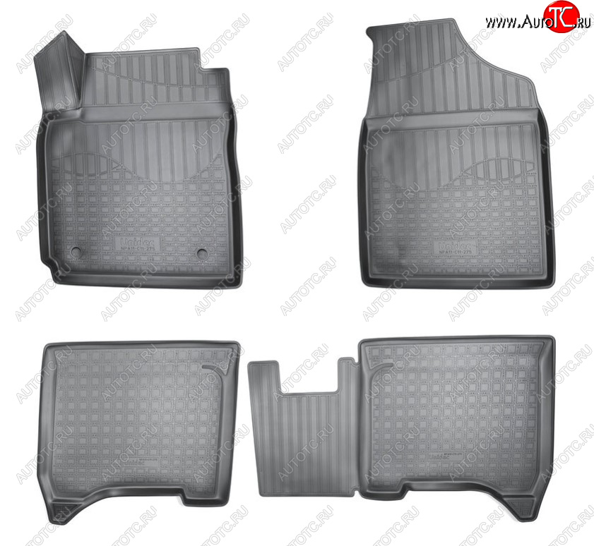 2 599 р. Комплект ковриков в салон Norplast Unidec Chery Bonus 3 (A19) седан (2013-2016) (Цвет: черный)  с доставкой в г. Воронеж