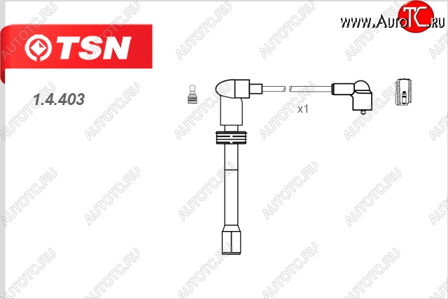 179 р. Провод высоковольтный свечной (№3) TSN  Chery Cross Eastar  B14 - M12  с доставкой в г. Воронеж