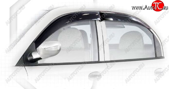 1 999 р. Дефлектора окон CA-Plastiс Chery QQ6 (2006-2010) (Classic полупрозрачный, Без хром.молдинга)  с доставкой в г. Воронеж